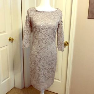 Silver lace dress size 10/12